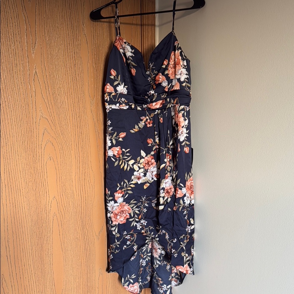 Lulu's Navy Floral Dress